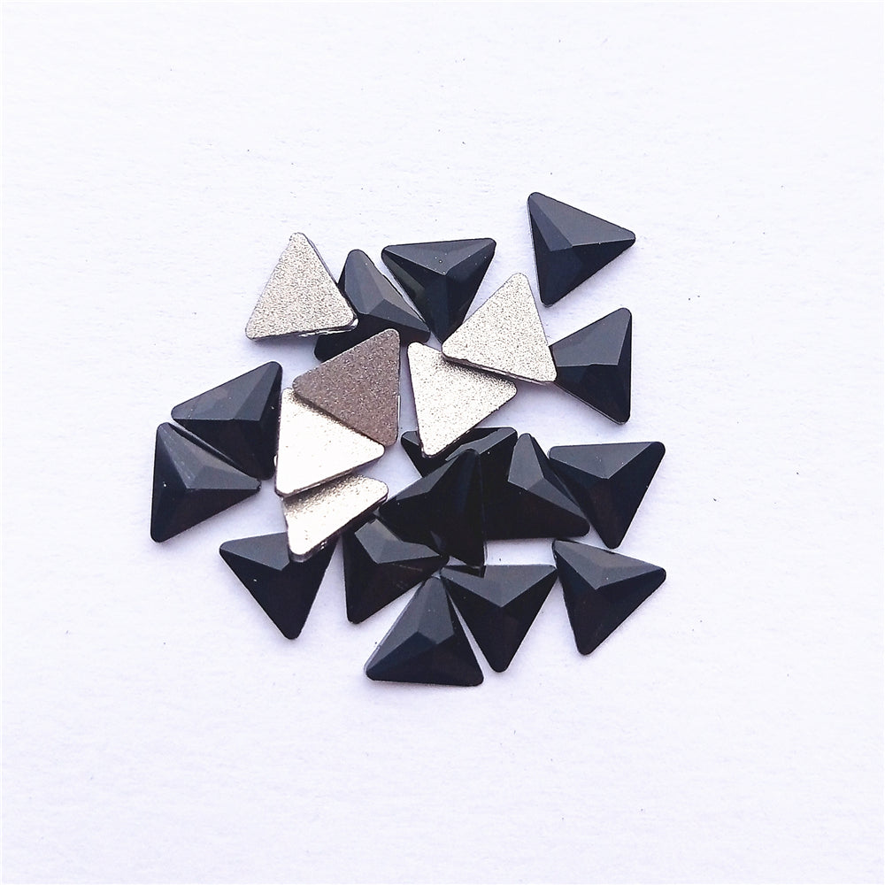 Triangle Shape Black Flat Back Fancy Rhinestones WholesaleRhinestone