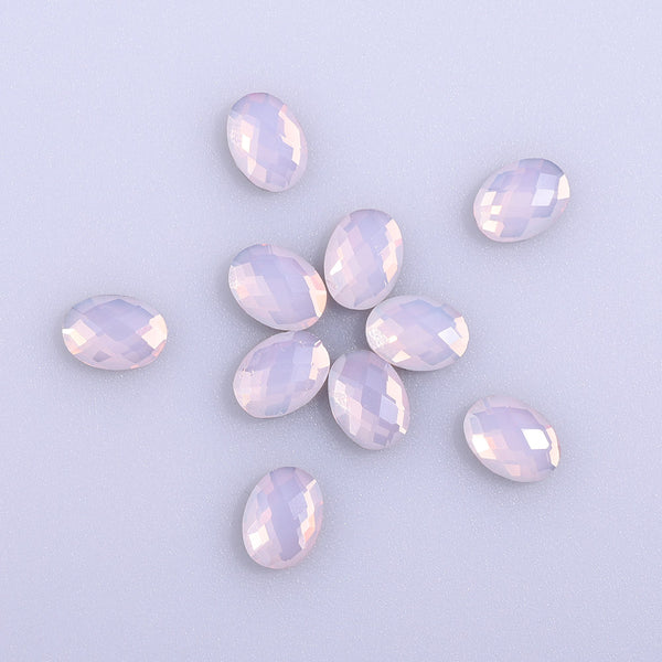 Egg Shape Pink Opal Flat Back Fancy Rhinestones WholesaleRhinestone