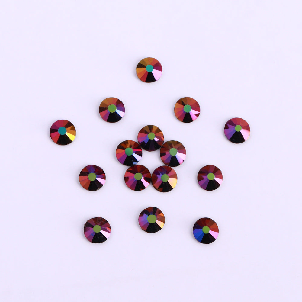 Magic Rose Gold Glass FlatBack Rhinestones Silver Back WholesaleRhinestone