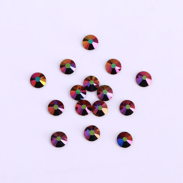 Magic Rose Gold Glass FlatBack Rhinestones Silver Back WholesaleRhinestone