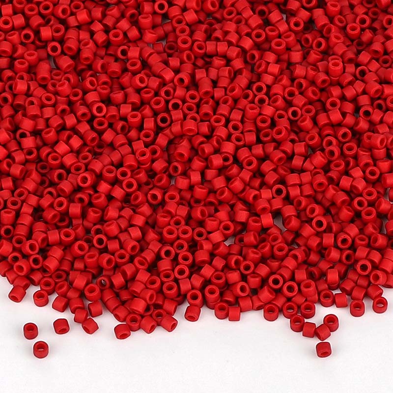 Miyuki Delica Seed Beads 11/0 Opaque Matte Cherry Red DB-796 WholesaleRhinestone