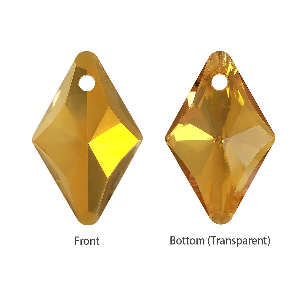 Metallic Sunshine Rhombus High Quality Glass Rhinestone Pendant WholesaleRhinestone