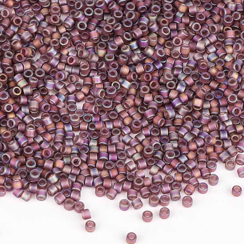 Miyuki Delica Seed Beads 11/0 Matte Transparent Mauve AB DB-869 WholesaleRhinestone