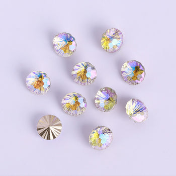 Millennium Series Round Shape Paradise Shine Glass Pointed Back Fancy Rhinestones WholesaleRhinestone