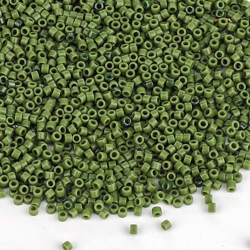 Miyuki Delica Seed Beads 11/0 Matte Opaque Avocado Green DB-1135 WholesaleRhinestone