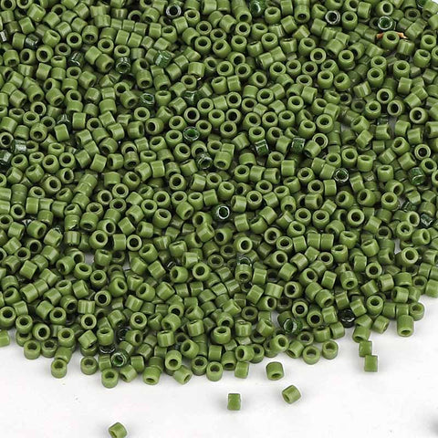 Miyuki Delica Seed Beads 11/0 Matte Opaque Avocado Green DB-1135 WholesaleRhinestone