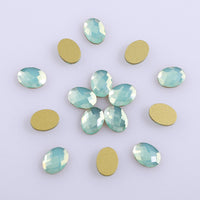 Egg Shape Green Opal Flat Back Fancy Rhinestones WholesaleRhinestone