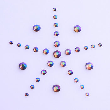 Mixed Sizes Smoked Topaz AB FlatBack Rhinestones For Nail Art Silver Back WholesaleRhinestone