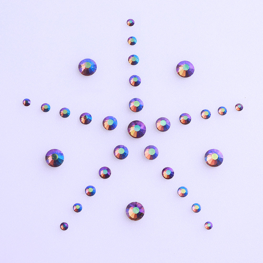 Mixed Sizes Smoked Topaz AB FlatBack Rhinestones For Nail Art Silver Back WholesaleRhinestone