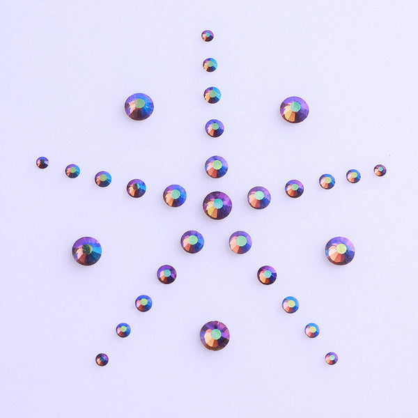 Mixed Sizes Smoked Topaz AB FlatBack Rhinestones For Nail Art Silver Back WholesaleRhinestone