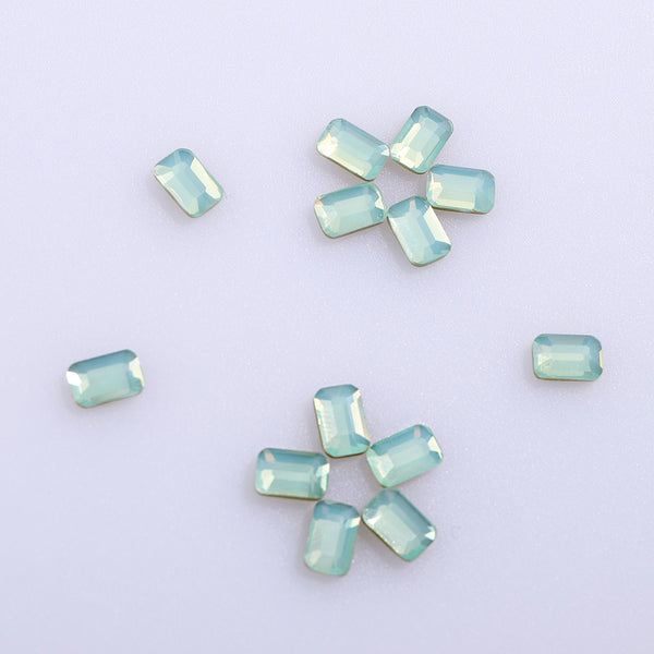 Octagon Shape Green Opal Flat Back Fancy Rhinestones WholesaleRhinestone