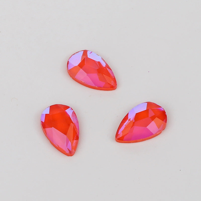 Raindrop Shape Mocha Red Flat Back Fancy Rhinestones WholesaleRhinestone