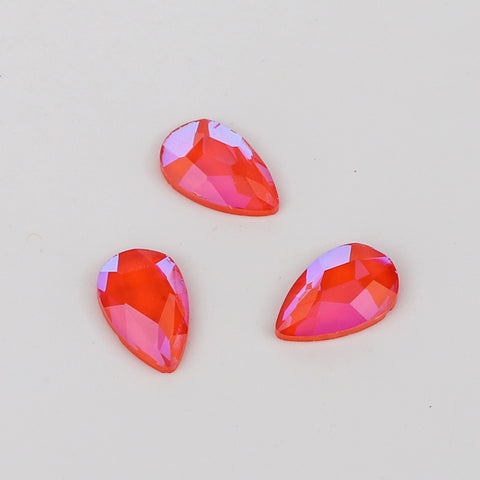 Raindrop Shape Mocha Red Flat Back Fancy Rhinestones WholesaleRhinestone