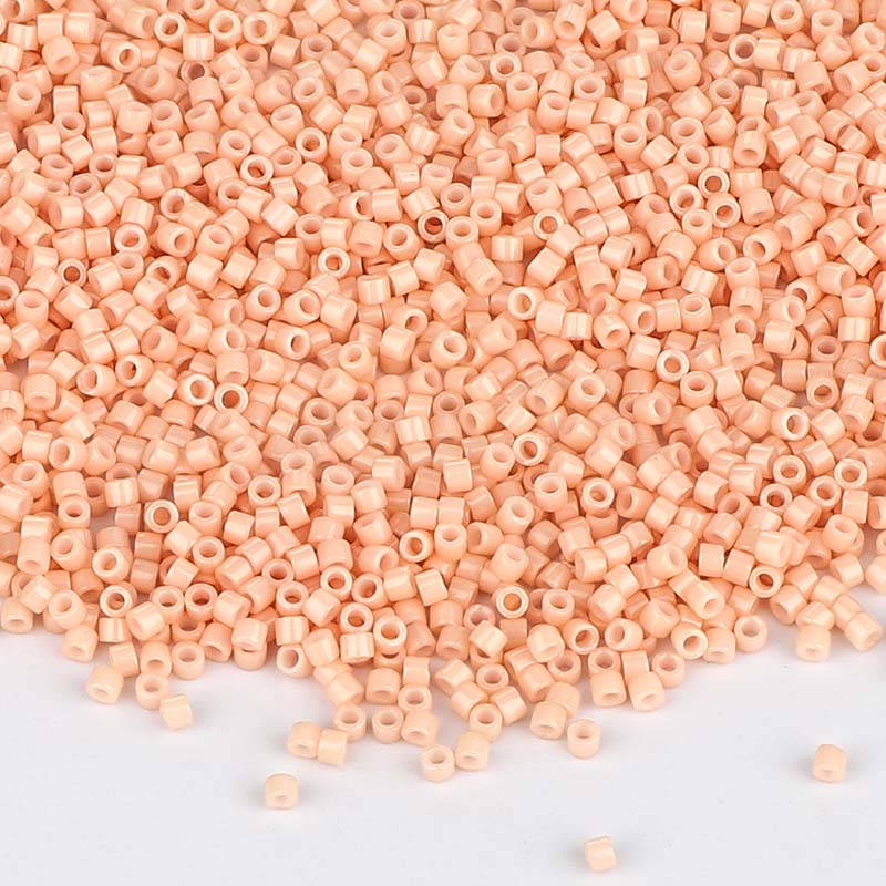 Miyuki Delica Seed Beads 11/0 Opaque Luster Light Peachy Coral Pink DB-206 WholesaleRhinestone