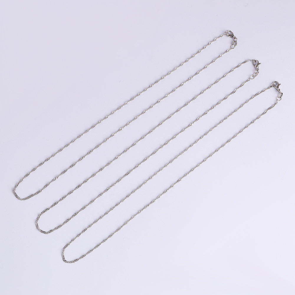 Multi Styles Silver Plated Necklace Chain WholesaleRhinestone