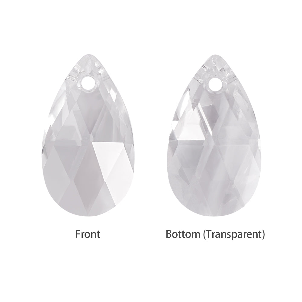 Silver Shade Pear-shaped High Quality Glass Rhinestone Pendant WholesaleRhinestone