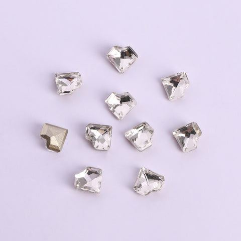 Crystal Concave Heart Shape Pointed Back Fancy Rhinestones WholesaleRhinestone
