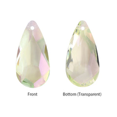 Luminous Green Tear Drop High Quality Glass Rhinestone Pendant WholesaleRhinestone