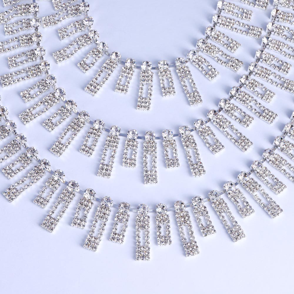 Sew-on Crystal Glass Rhinestone Trim Chain Applique RA1237 WholesaleRhinestone