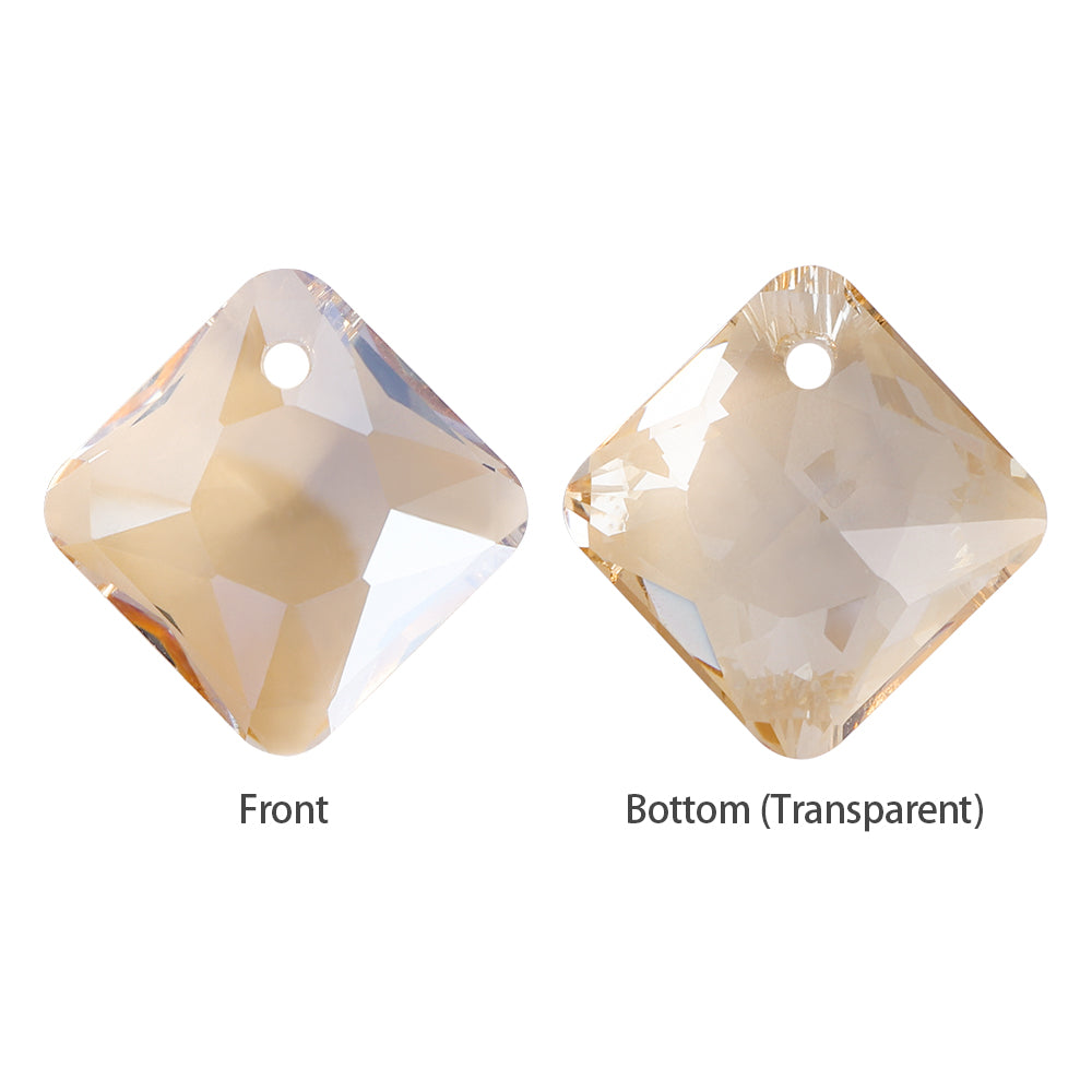 Golden Shadow Princess Cut High Quality Glass Rhinestone Pendant WholesaleRhinestone