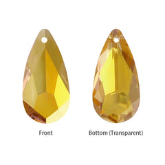 Metallic Sunshine Tear Drop High Quality Glass Rhinestone Pendant WholesaleRhinestone