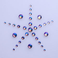 Mixed Sizes Tanzanite AB FlatBack Rhinestones For Nail Art Silver Back WholesaleRhinestone