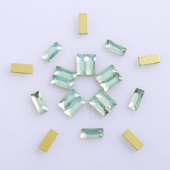 Rectangle Shape Green Opal Flat Back Fancy Rhinestones WholesaleRhinestone