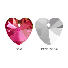 Vitrail Rose XILION Heart High Quality Glass Rhinestone Pendant WholesaleRhinestone