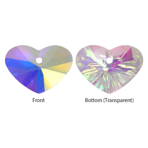 Crystal AB Truly In Love Heart High Quality Glass Rhinestone Pendant WholesaleRhinestone