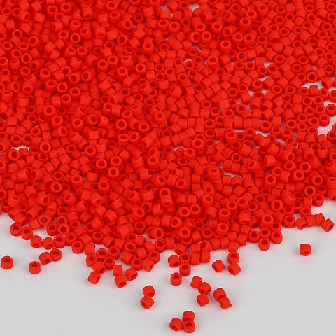 Miyuki Delica Seed Beads 11/0 Opaque Matte Vermillion Red DB-757 WholesaleRhinestone