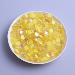 Mocha Yellow Mermaid Tears Glass Half Pearls Rhinestones For Nail Art WholesaleRhinestone