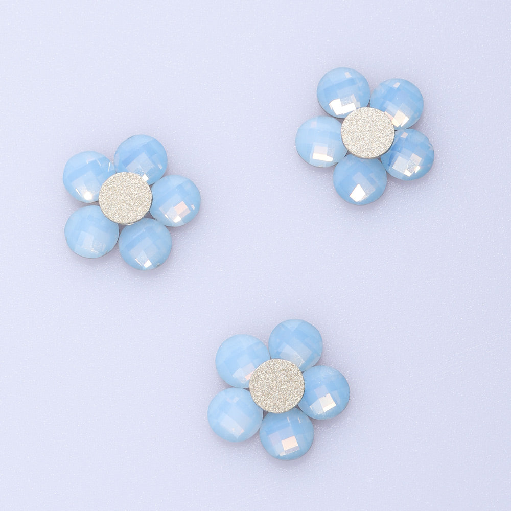 Round Shape Blue Opal Flat Back Fancy Rhinestones WholesaleRhinestone