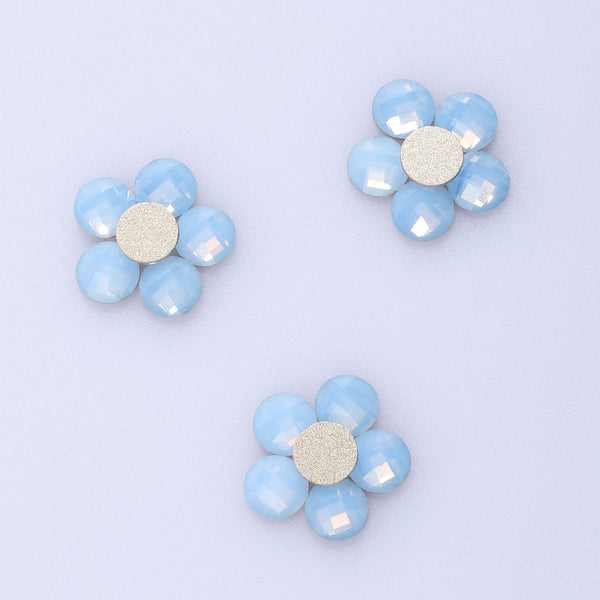 Round Shape Blue Opal Flat Back Fancy Rhinestones WholesaleRhinestone