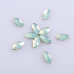 Navette Shape Green Opal Flat Back Fancy Rhinestones WholesaleRhinestone