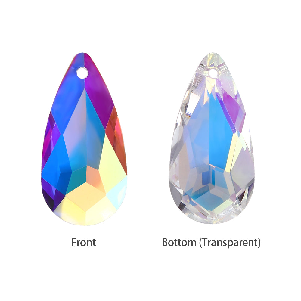 Crystal AB Tear Drop High Quality Glass Rhinestone Pendant WholesaleRhinestone