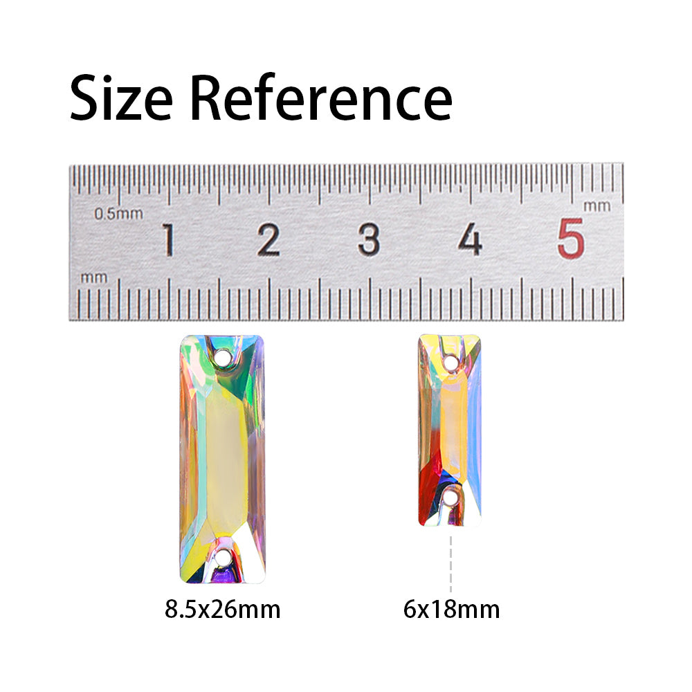 Cosmic Baguette Crystal AB Resin Sew-on Rhinestones For Dance Costume WholesaleRhinestone