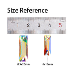 Cosmic Baguette Crystal AB Resin Sew-on Rhinestones For Dance Costume WholesaleRhinestone