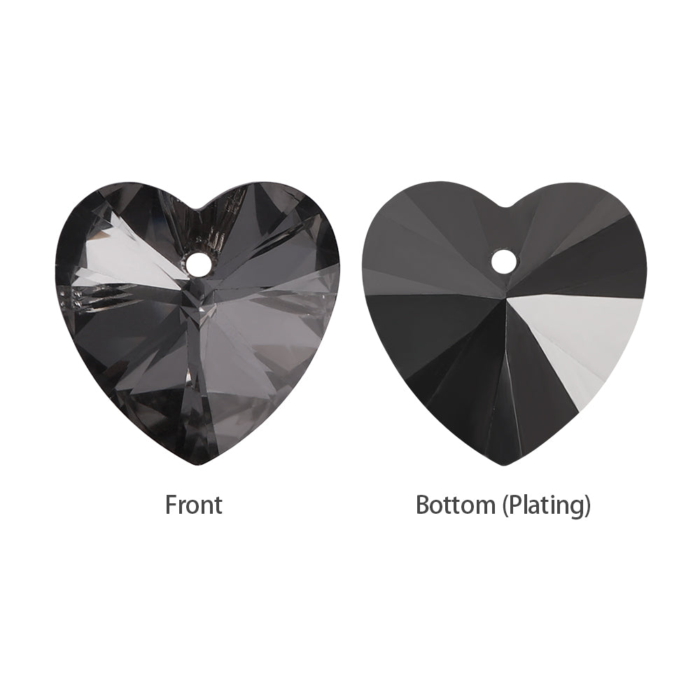 Silver Night XILION Heart High Quality Glass Rhinestone Pendant WholesaleRhinestone