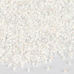 Miyuki Delica Seed Beads 11/0 Opaque White Pearl AB DB-202 WholesaleRhinestone