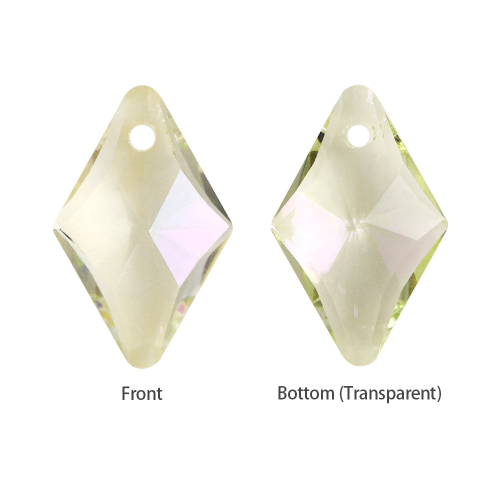 Luminous Green Rhombus High Quality Glass Rhinestone Pendant WholesaleRhinestone
