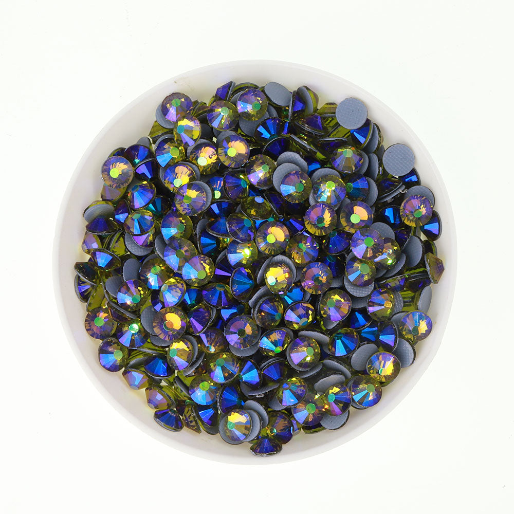 Olive Green AB Glass HotFix Rhinestones WholesaleRhinestone
