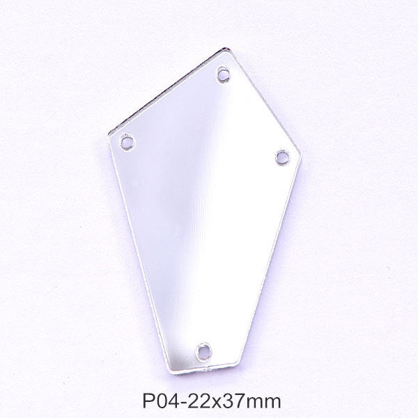 Silver White Arrow Acrylic Sew-on Mirror For Dance Costume WholesaleRhinestone