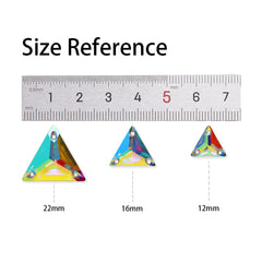 Triangle Crystal AB Resin Sew-on Rhinestones For Dance Costume WholesaleRhinestone