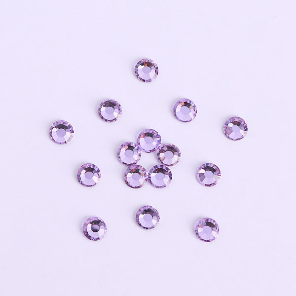 Lavender Glass Flat Back Rhinestones Silver Back WholesaleRhinestone