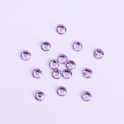 Lavender Glass Flat Back Rhinestones Silver Back WholesaleRhinestone