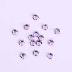 Lavender Glass Flat Back Rhinestones Silver Back WholesaleRhinestone