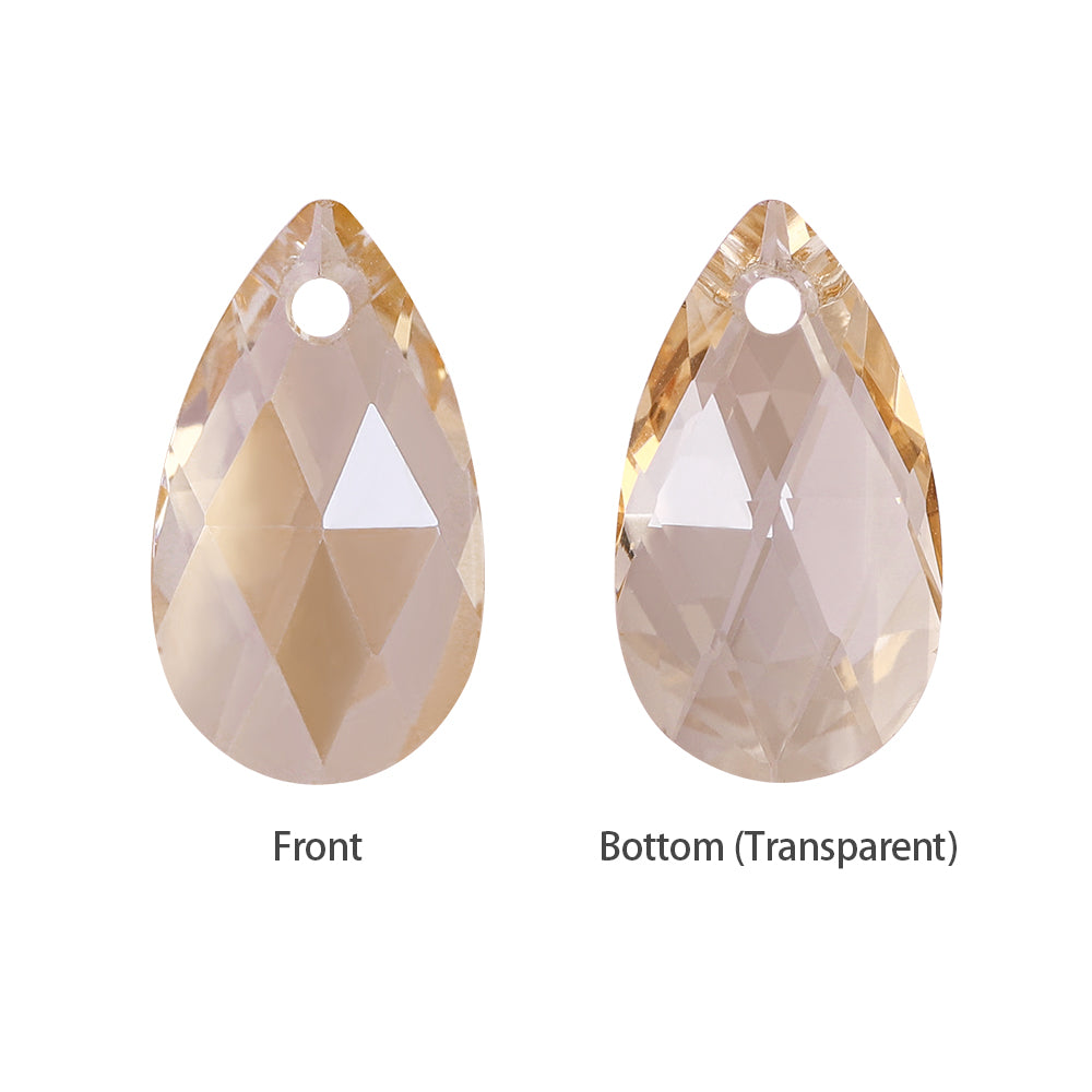 Golden Shadow Pear-shaped High Quality Glass Rhinestone Pendant WholesaleRhinestone