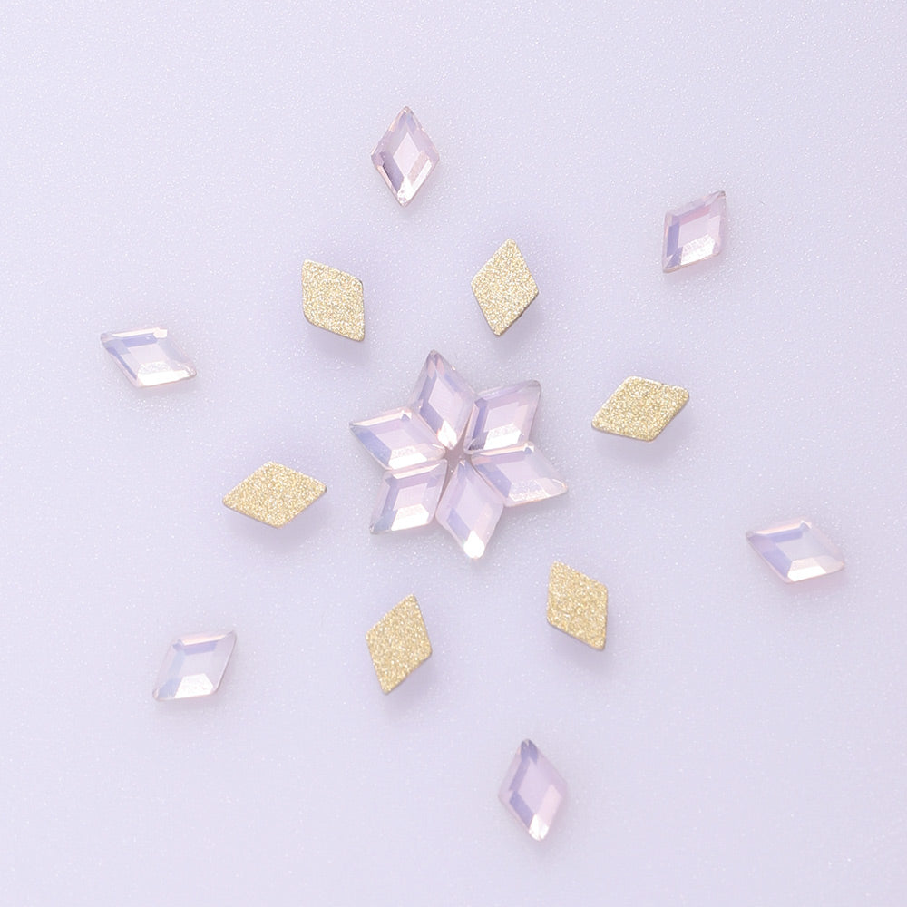Rhombus Shape Pink Opal Flat Back Fancy Rhinestones WholesaleRhinestone