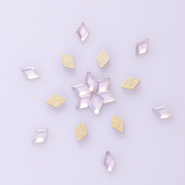 Rhombus Shape Pink Opal Flat Back Fancy Rhinestones WholesaleRhinestone