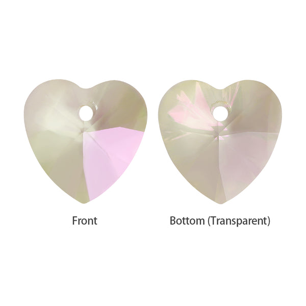 Luminous Green XILION Heart High Quality Glass Rhinestone Pendant WholesaleRhinestone